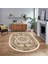 Dijital Kaymaz Taban Yıkanabilir Oval Klasik Desen Yolluk Salon Halısı, V-O-Klasik-17-Kahve, 1