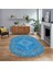 Dijital Kaymaz Taban Yıkanabilir Oval Klasik Desen Yolluk Salon Halısı, V-O-Klasik-06-Mavi, 1