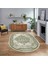 Dijital Kaymaz Taban Yıkanabilir Oval Klasik Desen Yolluk Salon Halısı, V-O-Klasik-15-Yeşil, 1