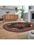 Dijital Kaymaz Taban Yıkanabilir Oval Klasik Desen Yolluk Salon Halısı, V-O-Klasik-26-Bordo, 2