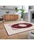 Dijital Baskılı Kaymaz Taban Yıkanabilir Klasik Desen Yolluk Salon Halısı, V-Klasik-03-Bordo, 2