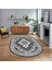 Dijital Kaymaz Taban Yıkanabilir Oval Klasik Desen Yolluk Salon Halısı, V-O-Klasik-02-Antrasit, 1