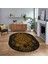 Dijital Kaymaz Taban Yıkanabilir Oval Klasik Desen Yolluk Salon Halısı, V-O-Klasik-12-Sarı, 1
