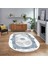 Dijital Kaymaz Taban Yıkanabilir Oval Klasik Desen Yolluk Salon Halısı, V-O-Klasik-20-Mavi, 1