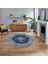 Dijital Kaymaz Taban Yıkanabilir Yuvarlak Klasik Desen Mutfak Salon Halısı, V-Y-Klasik-07-Mavi, 1