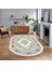 Dijital Kaymaz Taban Yıkanabilir Oval Klasik Desen Yolluk Salon Halısı, V-O-Klasik-23-Renkli, 1
