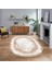 Dijital Kaymaz Taban Yıkanabilir Oval Klasik Desen Yolluk Salon Halısı, V-O-Klasik-01-Kahve, 1