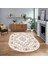 Dijital Kaymaz Taban Yıkanabilir Oval Klasik Desen Yolluk Salon Halısı, V-O-Klasik-23-Krem, 1
