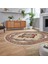 Dijital Kaymaz Taban Yıkanabilir Oval Klasik Desen Yolluk Salon Halısı, V-O-Klasik-02-Bordo, 2