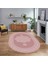 Dijital Kaymaz Taban Yıkanabilir Oval Klasik Desen Yolluk Salon Halısı, V-O-Klasik-30-Pembe, 1