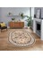 Dijital Kaymaz Taban Yıkanabilir Oval Klasik Desen Yolluk Salon Halısı, V-O-Klasik-10-Antrasit, 1