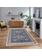 Dijital Baskılı Kaymaz Taban Yıkanabilir Etnik Desen Yolluk Salon Halısı, V-Etnik-03-Mavi, 1