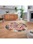 Dijital Kaymaz Taban Yıkanabilir Yuvarlak Etnik Desen Mutfak Salon Halısı, V-Y-Etnik-09-Renkli, 2