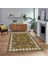 Dijital Baskılı Kaymaz Taban Yıkanabilir Etnik Desen Yolluk Salon Halısı, V-Etnik-19-Sarı, 1