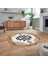 Dijital Kaymaz Taban Yıkanabilir Yuvarlak Etnik Desen Mutfak Salon Halısı, V-Y-Etnik-05-Renkli, 2