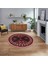 Dijital Kaymaz Taban Yıkanabilir Yuvarlak Etnik Desen Mutfak Salon Halısı, V-Y-Etnik-03-Pembe, 1