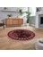 Dijital Kaymaz Taban Yıkanabilir Yuvarlak Etnik Desen Mutfak Salon Halısı, V-Y-Etnik-03-Pembe, 2