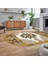 Dijital Baskılı Kaymaz Taban Yıkanabilir Oval Etnik Desen Yolluk Salon Halısı, V-O-Etnik-05-Kahve, 2