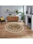Dijital Kaymaz Taban Yıkanabilir Yuvarlak Etnik Desen Mutfak Salon Halısı, V-Y-Etnik-03-Kahve, 1
