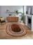 Dijital Kaymaz Taban Yıkanabilir Oval Çerçeveli Mutfak Salon Halısı, V-O-Çerçeveli-08-Kahve, 1