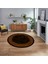 Dijital Kaymaz Taban Yıkanabilir Yuvarlak Çerçeveli Mutfak Salon Halısı, V-Y-Çerçeveli-06-Kahve, 1