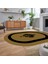 Dijital Kaymaz Taban Yıkanabilir Oval Çerçeveli Mutfak Salon Halısı, V-O-Çerçeveli-46-Kahve, 2