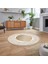Dijital Kaymaz Taban Yıkanabilir Yuvarlak Çerçeveli Mutfak Salon Halısı, V-Y-Çerçeveli-37-Gold, 2