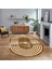 Dijital Kaymaz Taban Yıkanabilir Oval Çerçeveli Mutfak Salon Halısı, V-O-Çerçeveli-15-Kahve, 1
