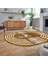 Dijital Kaymaz Taban Yıkanabilir Oval Çerçeveli Mutfak Salon Halısı, V-O-Çerçeveli-15-Kahve, 2