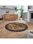 Dijital Kaymaz Taban Yıkanabilir Yuvarlak Çerçeveli Mutfak Salon Halısı, V-Y-Çerçeveli-16-Turuncu, 2