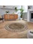 Dijital Kaymaz Taban Yıkanabilir Yuvarlak Çerçeveli Mutfak Salon Halısı, V-Y-Çerçeveli-31-Kahve, 2