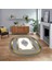 Dijital Kaymaz Taban Yıkanabilir Oval Çerçeveli Mutfak Salon Halısı, V-O-Çerçeveli-23-Gold, 1