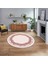 Dijital Kaymaz Taban Yıkanabilir Yuvarlak Çerçeveli Mutfak Salon Halısı, V-Y-Çerçeveli-34-Bordo, 1