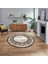 Dijital Kaymaz Taban Yıkanabilir Yuvarlak Çerçeveli Mutfak Salon Halısı, V-Y-Çerçeveli-09-Kahve, 1
