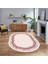 Dijital Kaymaz Taban Yıkanabilir Oval Çerçeveli Mutfak Salon Halısı, V-O-Çerçeveli-34-Bordo, 1