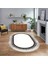 Dijital Kaymaz Taban Yıkanabilir Oval Çerçeveli Mutfak Salon Halısı, V-O-Çerçeveli-11-Krem, 1