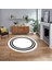 Dijital Kaymaz Taban Yıkanabilir Yuvarlak Çerçeveli Mutfak Salon Halısı, V-Y-Çerçeveli-38-Beyaz, 1