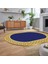 Dijital Kaymaz Taban Yıkanabilir Oval Çerçeveli Mutfak Salon Halısı, V-O-Çerçeveli-29-Lacivert, 2