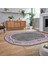 Dijital Kaymaz Taban Yıkanabilir Oval Çerçeveli Mutfak Salon Halısı, V-O-Çerçeveli-21-Pembe, 2