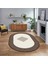 Dijital Kaymaz Taban Yıkanabilir Oval Çerçeveli Mutfak Salon Halısı, V-O-Çerçeveli-01-Kahve, 1