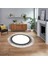 Dijital Kaymaz Taban Yıkanabilir Yuvarlak Çerçeveli Mutfak Salon Halısı, V-Y-Çerçeveli-11-Krem, 1