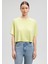 Lux Touch TENCEL TM Yeşil Basic Crop Tişört1612231-71498 3