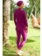 Pembe Fermuarlı 3'lü Takım Lycra (Su Itici ve Çabuk Kuruyan) Kumaş Tesettür Mayo 4