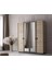 Vega 4 Kapaklı Modern Aynalı Elbise Dolabı Gardrop 180X50X200CM 1