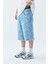 Etnik Desenli Bermuda Denim Şort 1