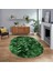 Dijital Baskılı Kaymaz Yıkanabilir Oval Patchwork Yolluk Salon Halısı, V-O-Patchwork-13-Yeşil, 1