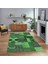 Dijital Baskılı Kaymaz Taban Yıkanabilir Patchwork Yolluk Salon Halısı, V-Patchwork-16-Yeşil, 1