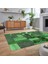 Dijital Baskılı Kaymaz Taban Yıkanabilir Patchwork Yolluk Salon Halısı, V-Patchwork-16-Yeşil, 2