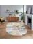 Dijital Baskılı Kaymaz Yıkanabilir Oval Patchwork Yolluk Salon Halısı, V-O-Patchwork-02-Renkli, 1