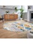 Dijital Baskılı Kaymaz Yıkanabilir Oval Patchwork Yolluk Salon Halısı, V-O-Patchwork-02-Renkli, 2